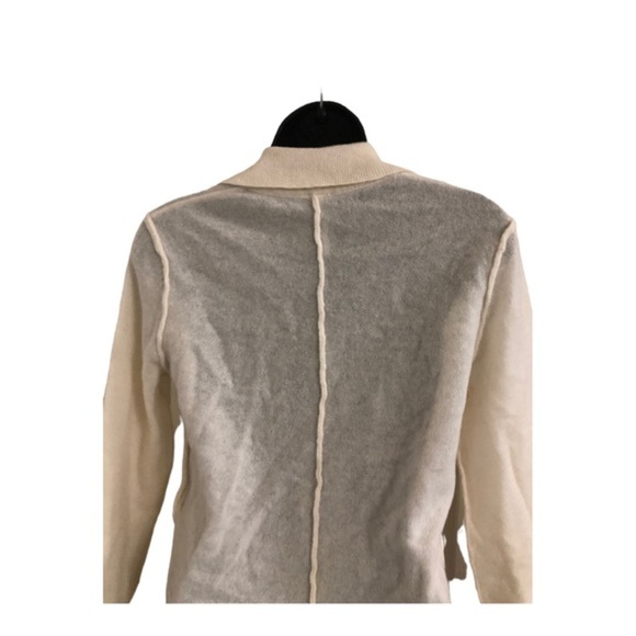 Free People paloma‎ cream 100% cashmere button front grandpa slouchy cardigan XS - Picture 11 of 14